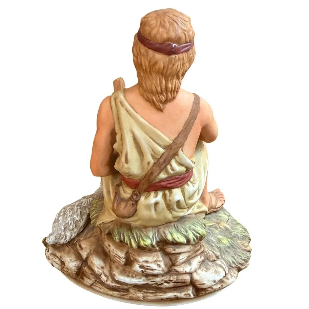 Vintage Ceramica Excelsis David Shepherd Boy Figurine - Bisque Porcelain 1980